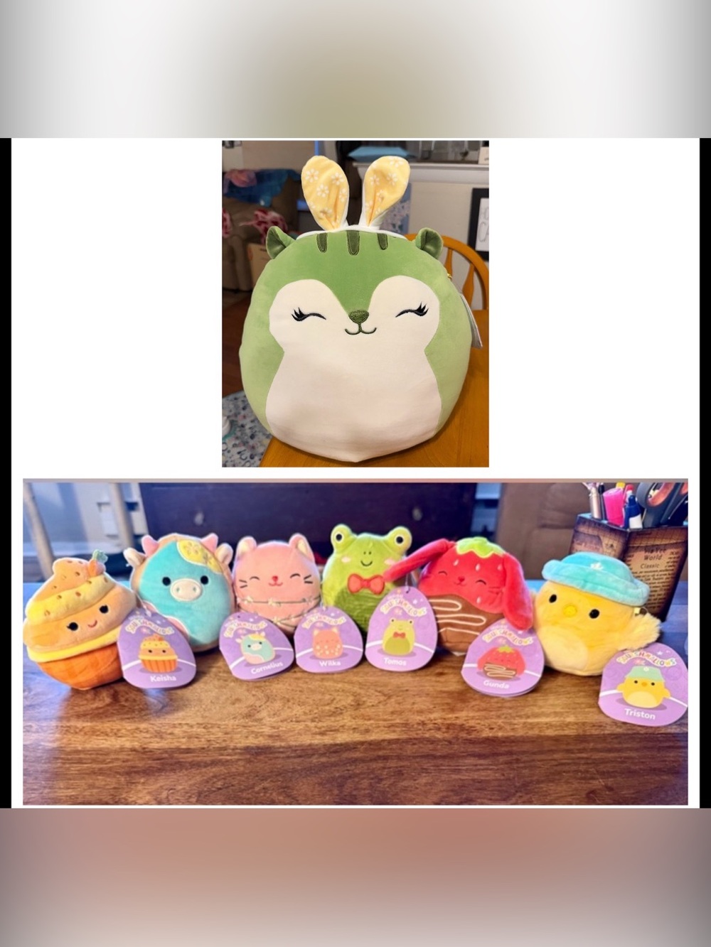 NWT Complete Set- 6 Easter 2026 4” Squishmallows Mystery Plushes & 12” Deandra